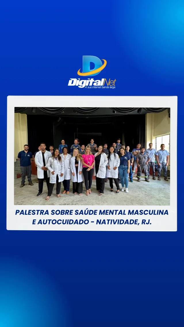 Hoje, dia 28 de Abril, nossa equipe recebeu os estudantes de enfermagem da @uniredentor.afya para ministrarem uma palestra sobre Saúde Mental Masculina e Autocuidado. Agradecemos por nos trazerem um tema tão importante para os dias atuais! 💙🚀🛜 #grupodigitalnet #saúdemental #saúdementalmasculina #autocuidado