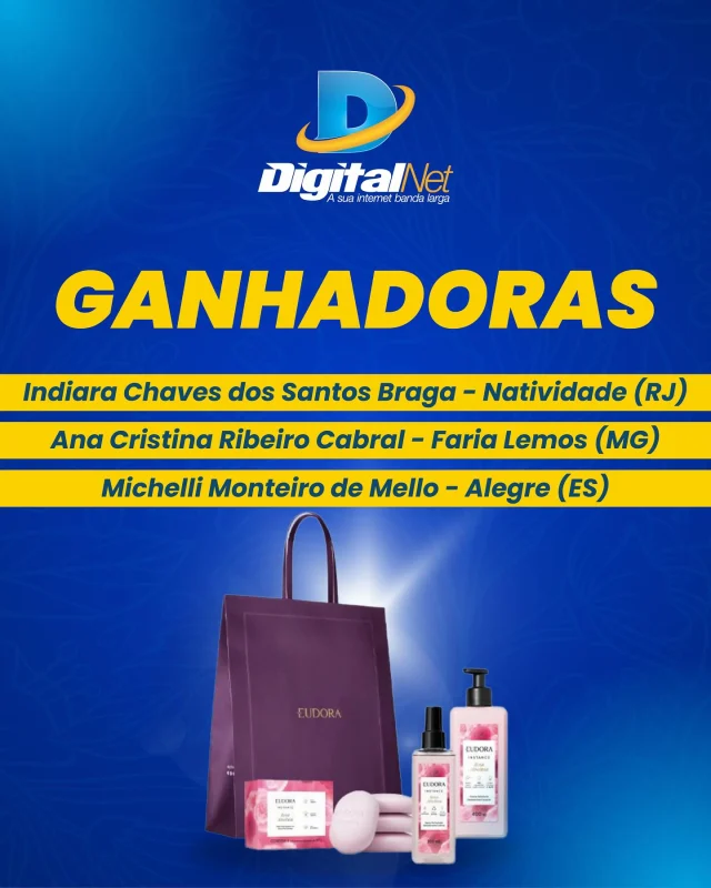 Parabéns as nossas ganhadoras do Sorteio de Dia das Mães Digital Net! 💙 Agradecemos a todos que participaram! #grupodigitalnet #diadasmães