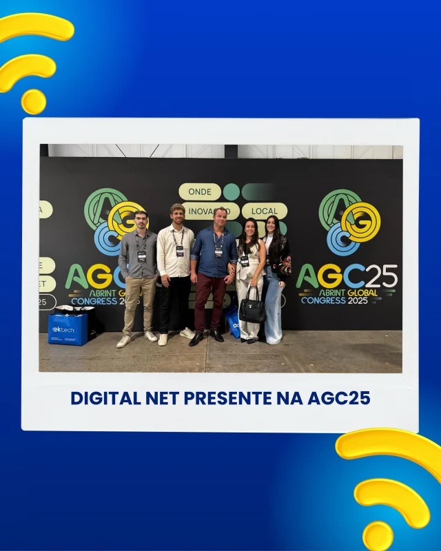 A Digital NET marca presença na ABRINT GLOBAL CONGRESS 2025 em busca de inovações e soluções que tragam ainda mais qualidade e eficiência para nossos clientes. 💙🛜🚀 Juntos, construindo o futuro da conectividade! #agc2025