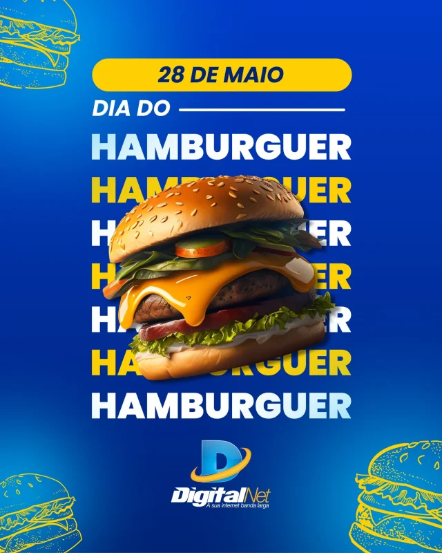 Tudo o que há de bom envolvido em duas fatias de pão! 💙 Marque aqui nos comentários sua hamburgueria favorita e vamos celebrar essa invenção de-li-ci-o-sa! #diadohamburguer #grupodigitalnet